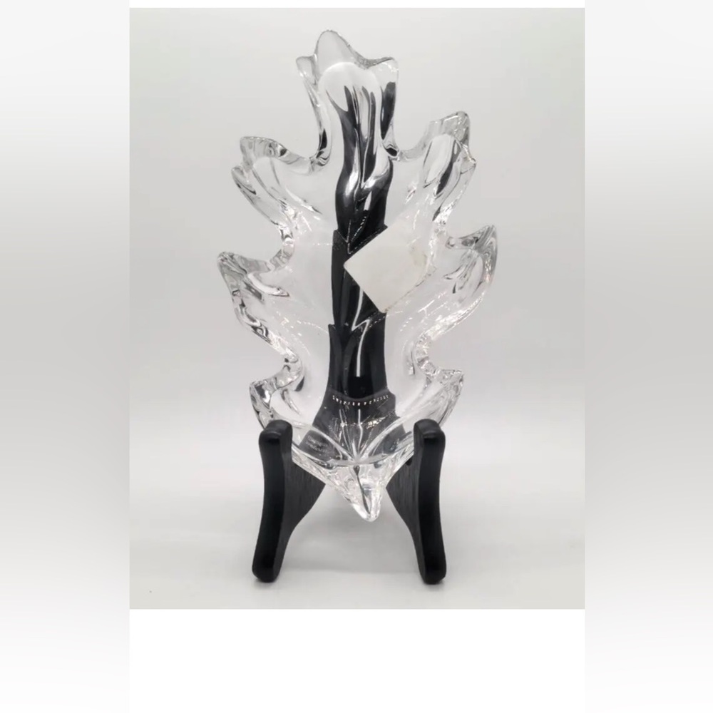 Marquis Waterford Crystal Holly Leaf Shaped Candy Dish Small